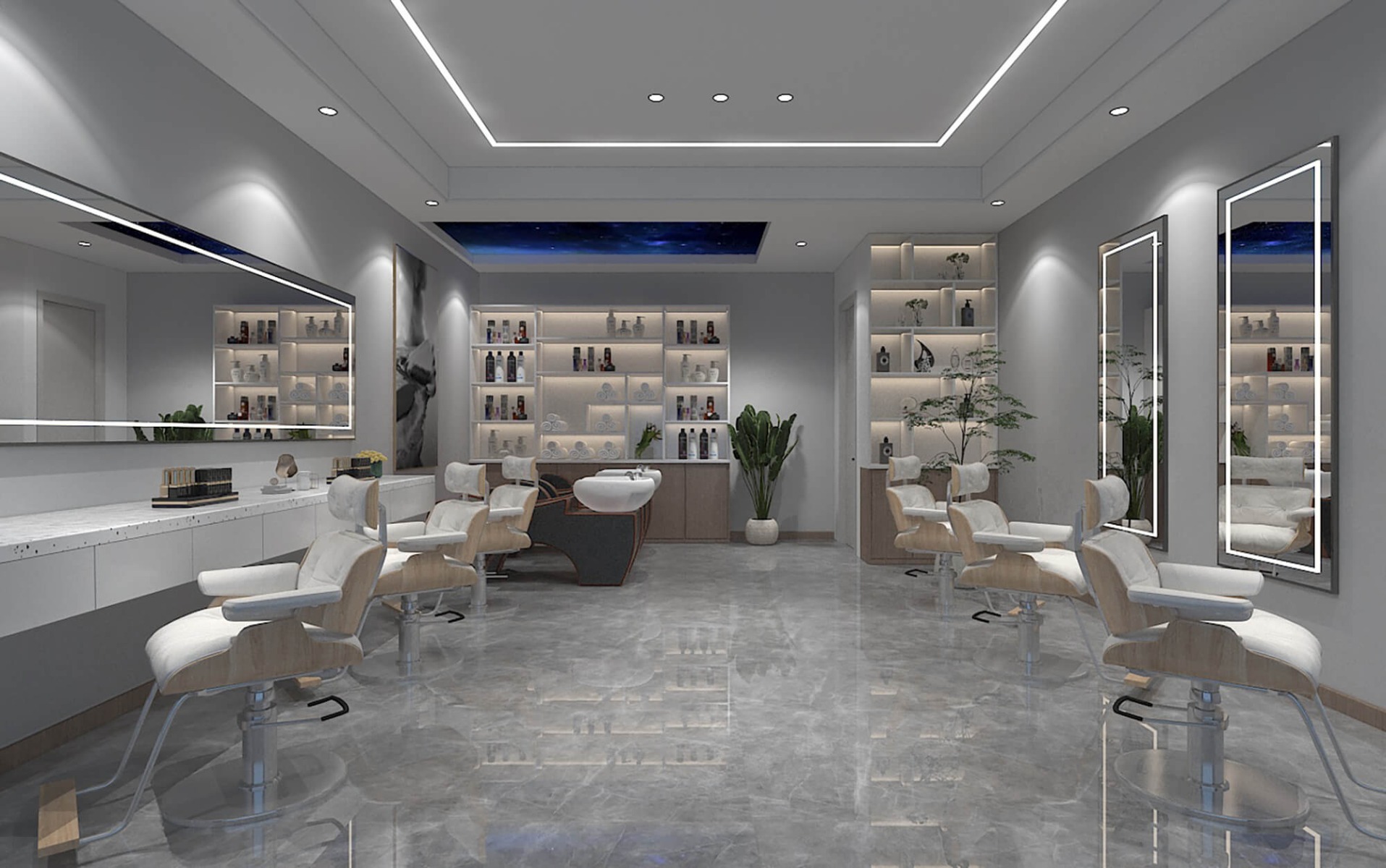 hair salon shop design 