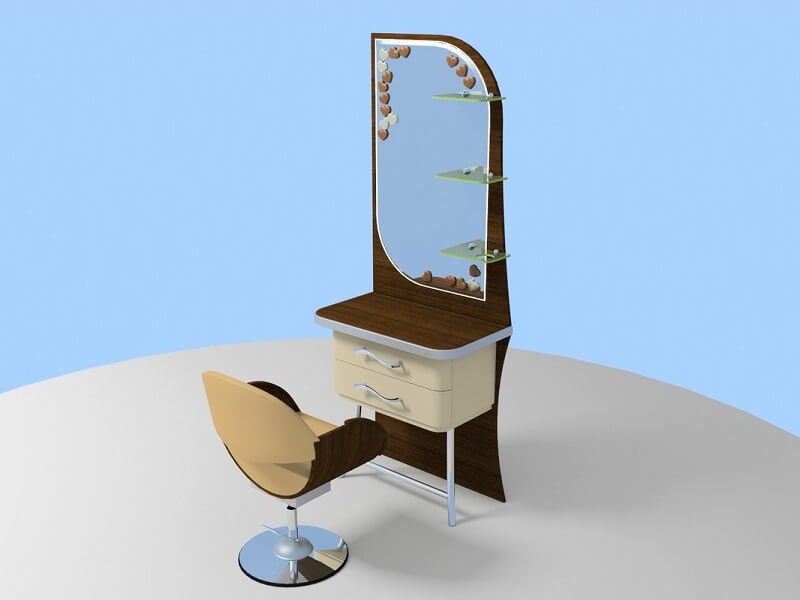 hair mirror station