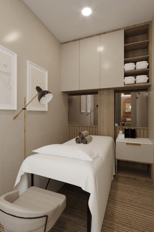treatment room for beauty shop