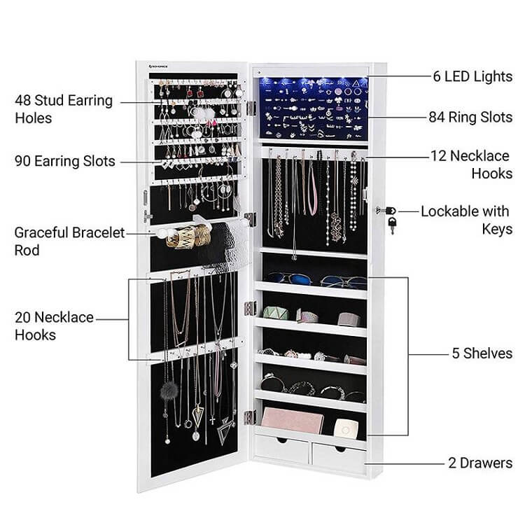 jewelry wall cabinet