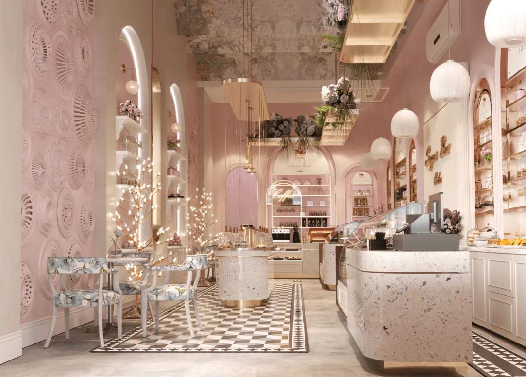 attractive dessert shop