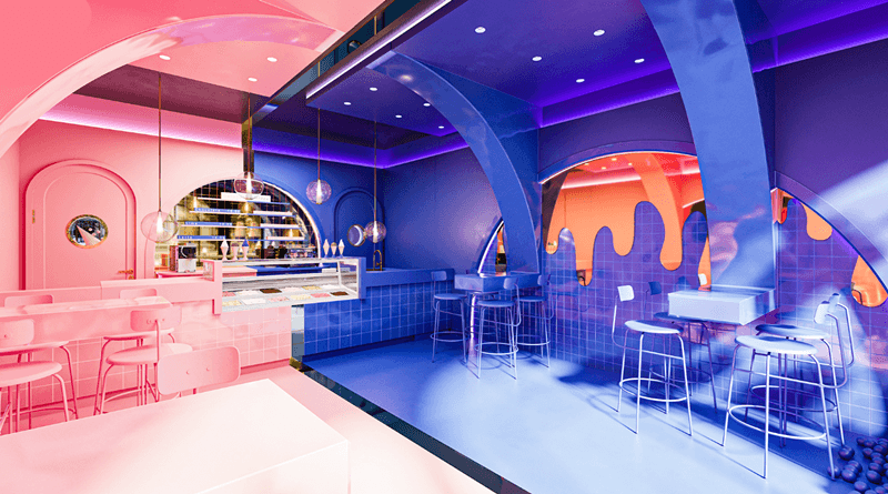 ice cream shop design