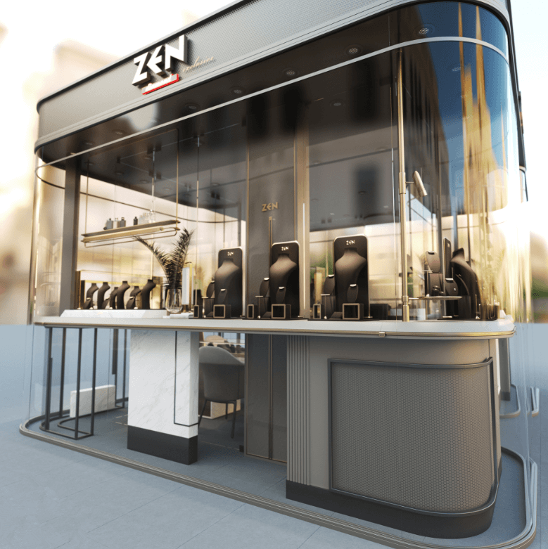 outdoor jewelry kiosk