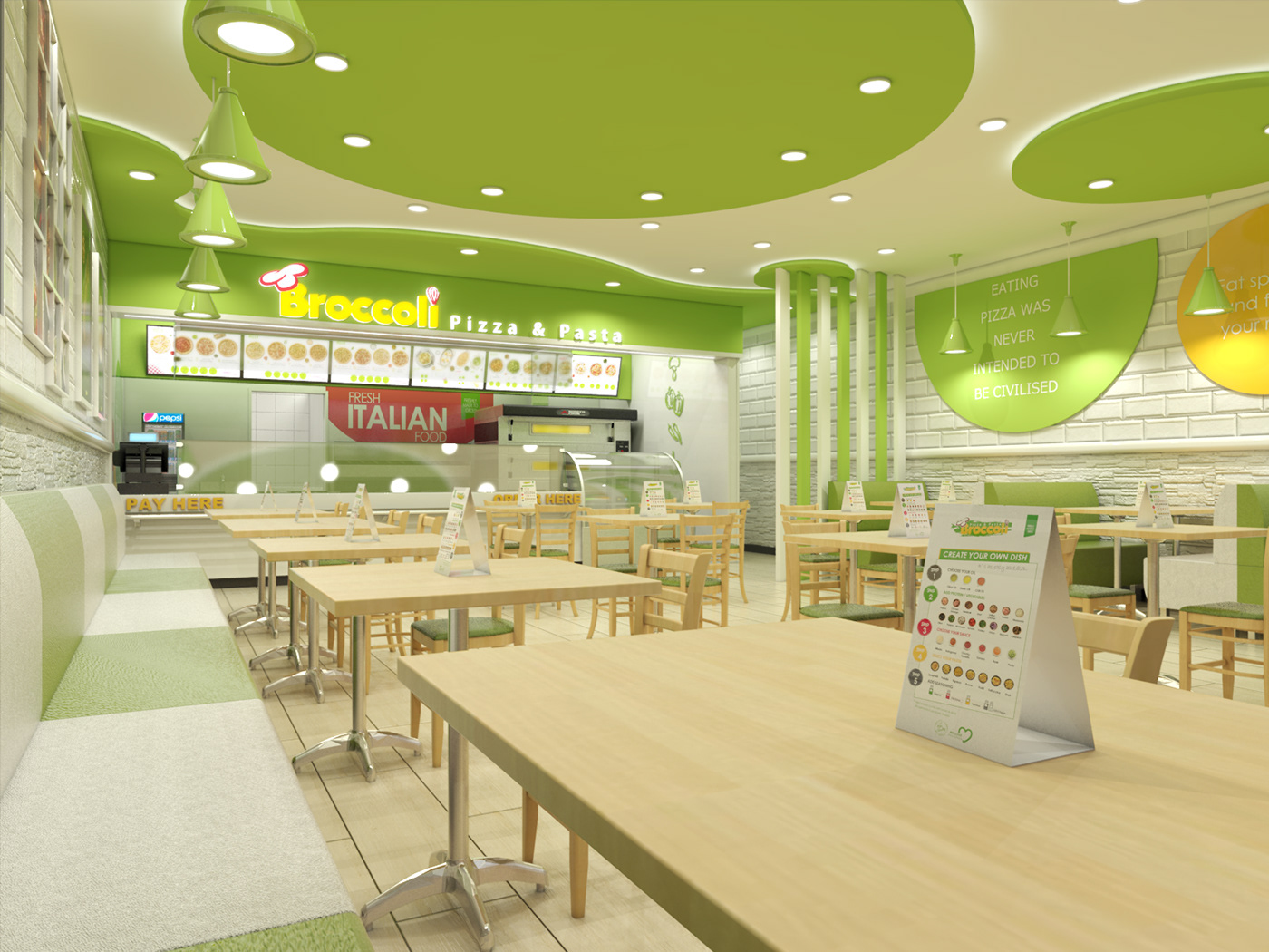 pizza store design