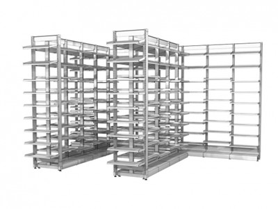 RX see thru tubular shelving