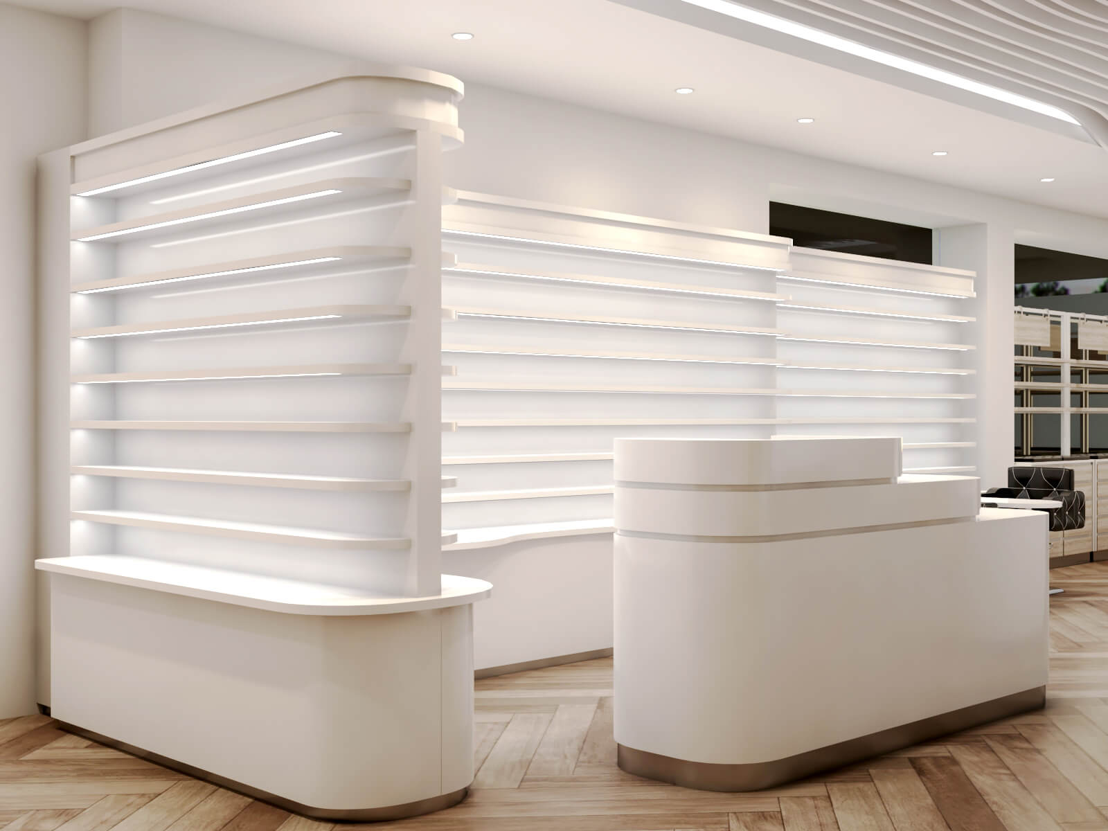 optical display shelf