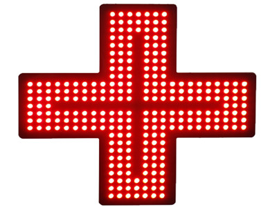 LED pharmacy cross sign