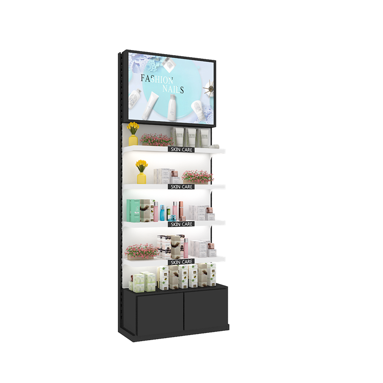 skin care products display cabinet