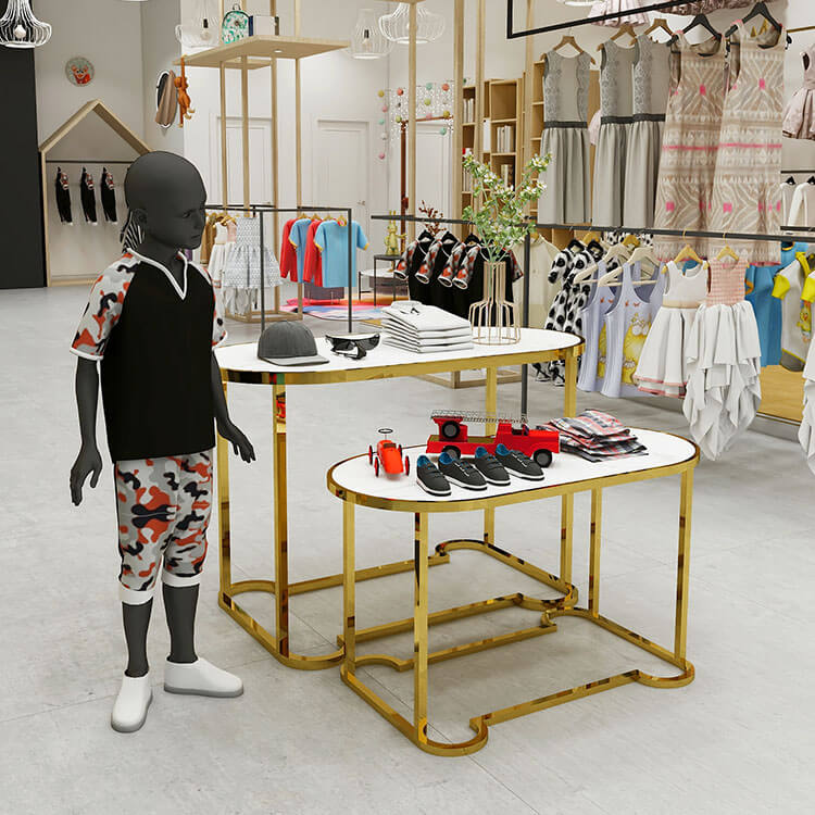 stainless steel shoe display table 
