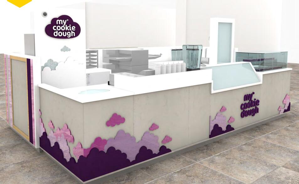 cookie display kiosk design