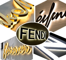 LED backlit sign letters