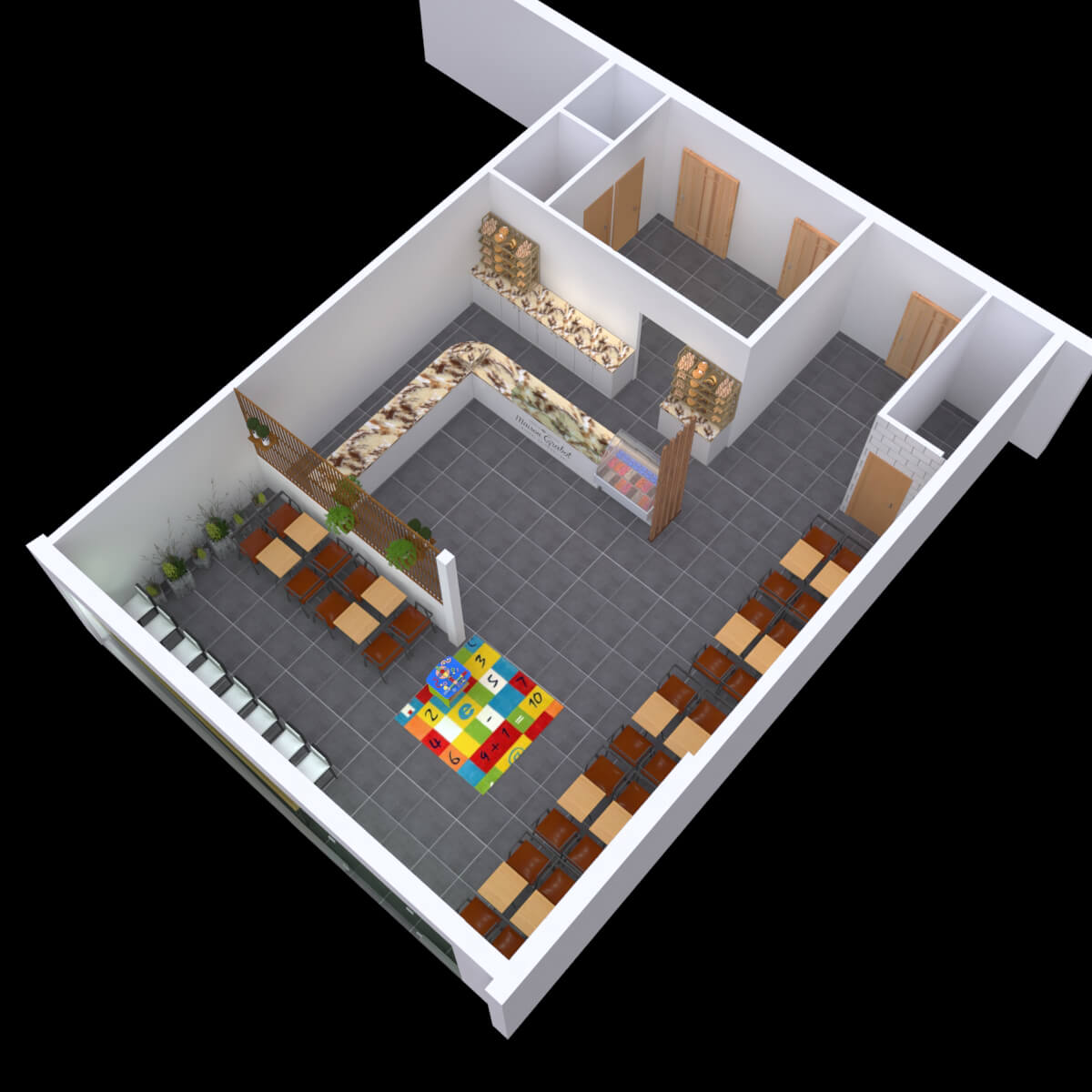 ice crem shop layout