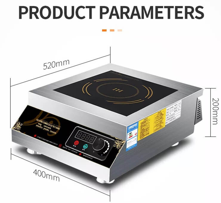 Concave induction cooker