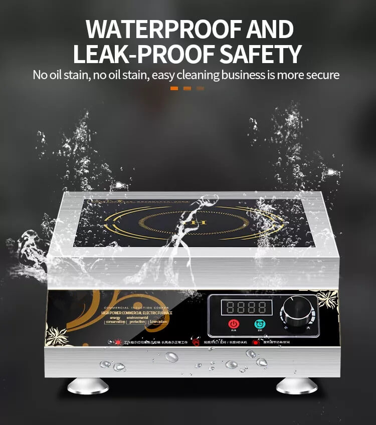 Concave induction cooker