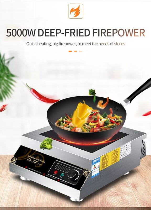 Concave induction cooker