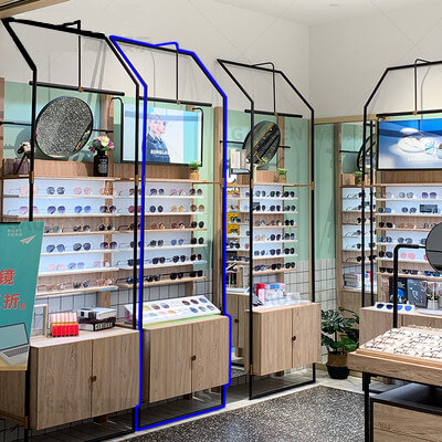 sunglasses display shelf